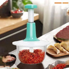 2L Heavy-Duty Manual Hand Press Food Chopper & Meat Grinder