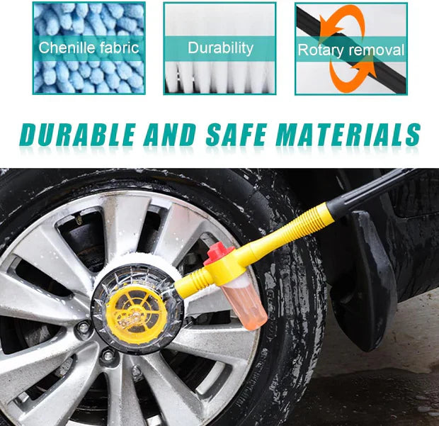 Automatic 360° Rotating Car Wash Cleaning Brush Kit Scratch-Free Cleaning