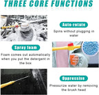 Automatic 360° Rotating Car Wash Cleaning Brush Kit Scratch-Free Cleaning