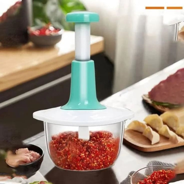 2L Heavy-Duty Manual Hand Press Food Chopper & Meat Grinder